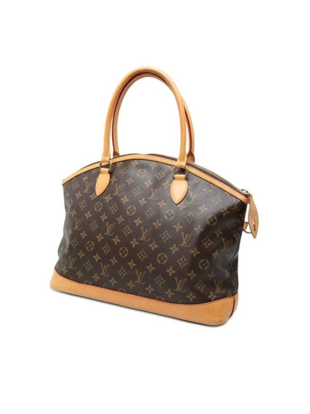 Louis Vuitton Monogram Lockit Oriental Tote Brown Leather